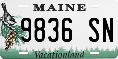 ME license plate 9836SN