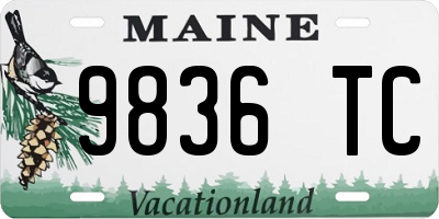 ME license plate 9836TC