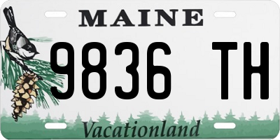 ME license plate 9836TH
