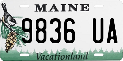 ME license plate 9836UA