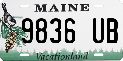 ME license plate 9836UB