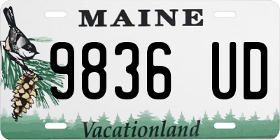 ME license plate 9836UD