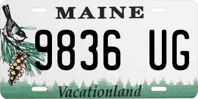 ME license plate 9836UG