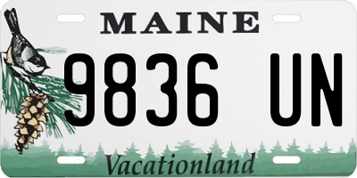 ME license plate 9836UN