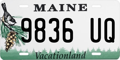 ME license plate 9836UQ