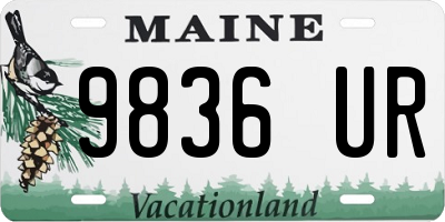 ME license plate 9836UR