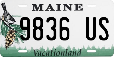 ME license plate 9836US