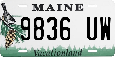 ME license plate 9836UW