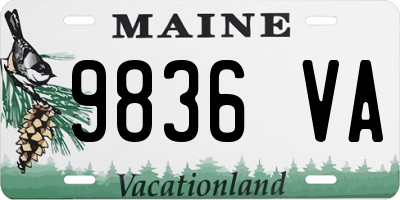 ME license plate 9836VA