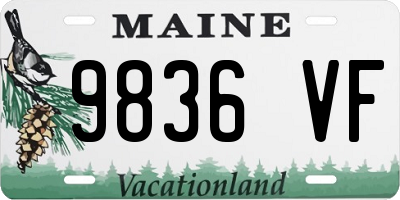 ME license plate 9836VF