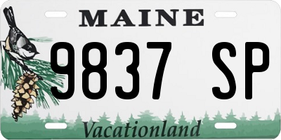 ME license plate 9837SP