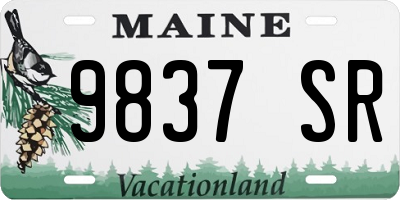 ME license plate 9837SR