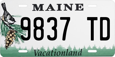 ME license plate 9837TD