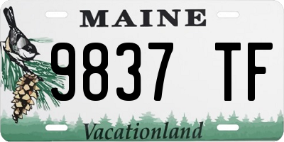 ME license plate 9837TF
