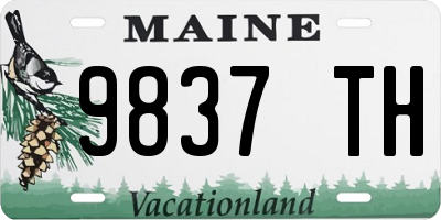 ME license plate 9837TH