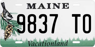 ME license plate 9837TO