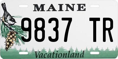 ME license plate 9837TR