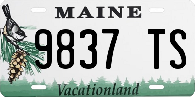 ME license plate 9837TS