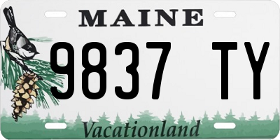 ME license plate 9837TY