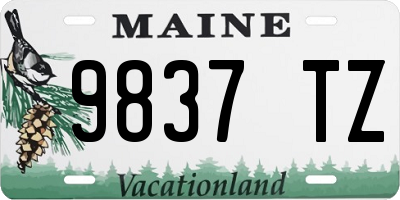 ME license plate 9837TZ