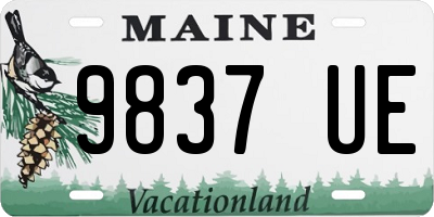 ME license plate 9837UE