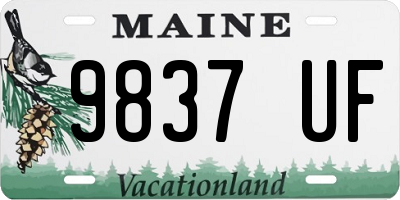 ME license plate 9837UF