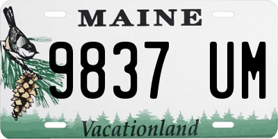 ME license plate 9837UM