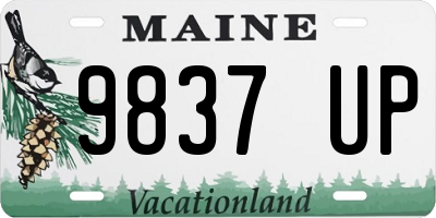 ME license plate 9837UP