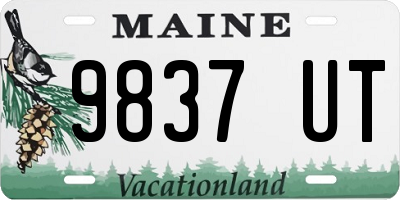 ME license plate 9837UT