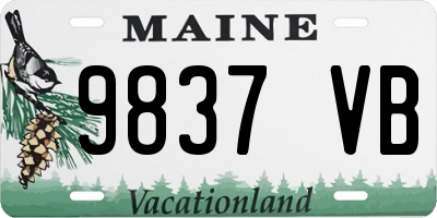 ME license plate 9837VB