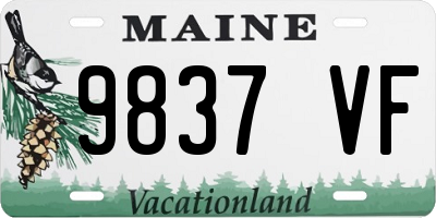 ME license plate 9837VF