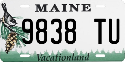 ME license plate 9838TU