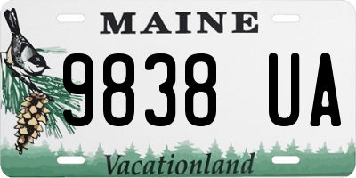 ME license plate 9838UA