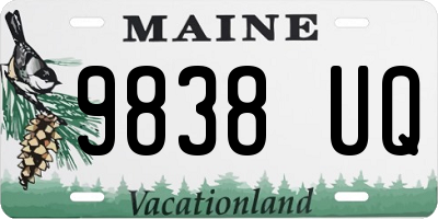 ME license plate 9838UQ