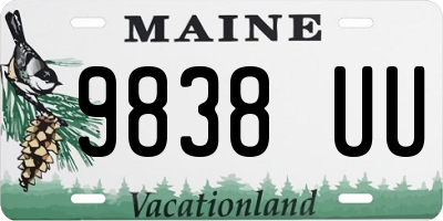 ME license plate 9838UU