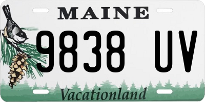 ME license plate 9838UV