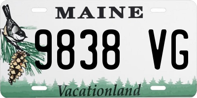 ME license plate 9838VG
