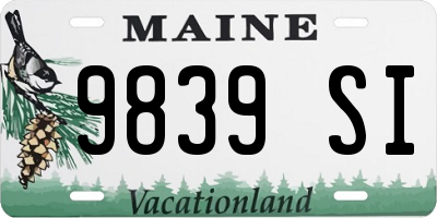 ME license plate 9839SI