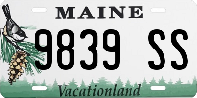 ME license plate 9839SS