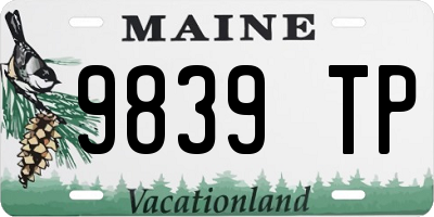 ME license plate 9839TP
