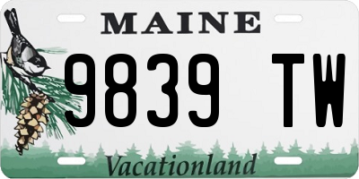 ME license plate 9839TW