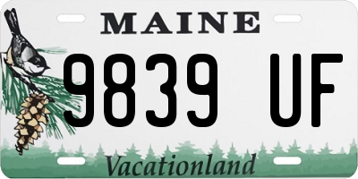 ME license plate 9839UF
