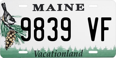 ME license plate 9839VF