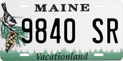 ME license plate 9840SR
