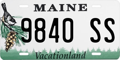 ME license plate 9840SS