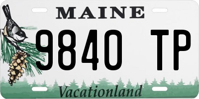 ME license plate 9840TP