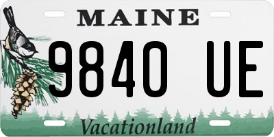 ME license plate 9840UE