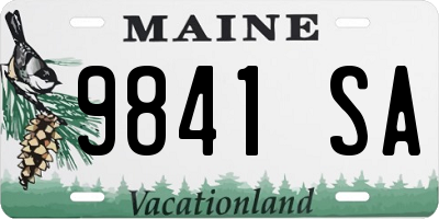 ME license plate 9841SA