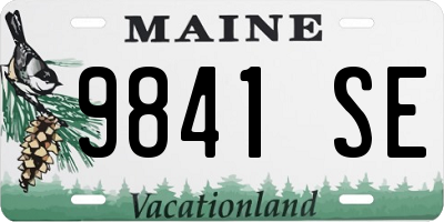 ME license plate 9841SE