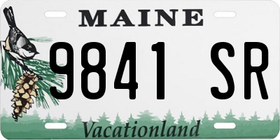 ME license plate 9841SR